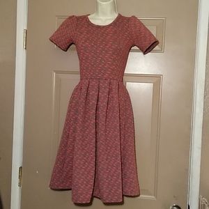 NWOT LULAROE MELON & GREY DRESS-SIZE XXS